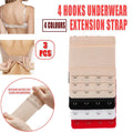 Bra Extender with 4 Hooks, Pack of 3 - Red - view 2