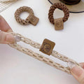 Braided Elastic Hair Tie for Women - Beige - view 5