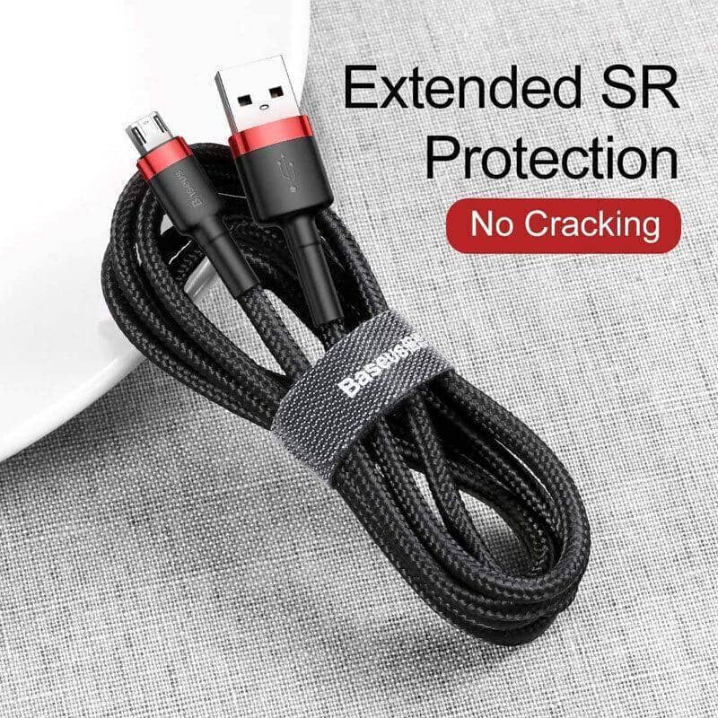 Braided Micro USB Charging and Sync Cable for Android, 1 m, Pack of 2 - Grey and Black - view 4