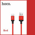Braided Nylon Fast Charging Cable - Red, 1 m