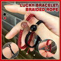 Braided Rope Lucky Bead Bracelet - Black - view 2