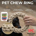Braided Rope Pet Chew Ring - 1 Piece, Random Colour