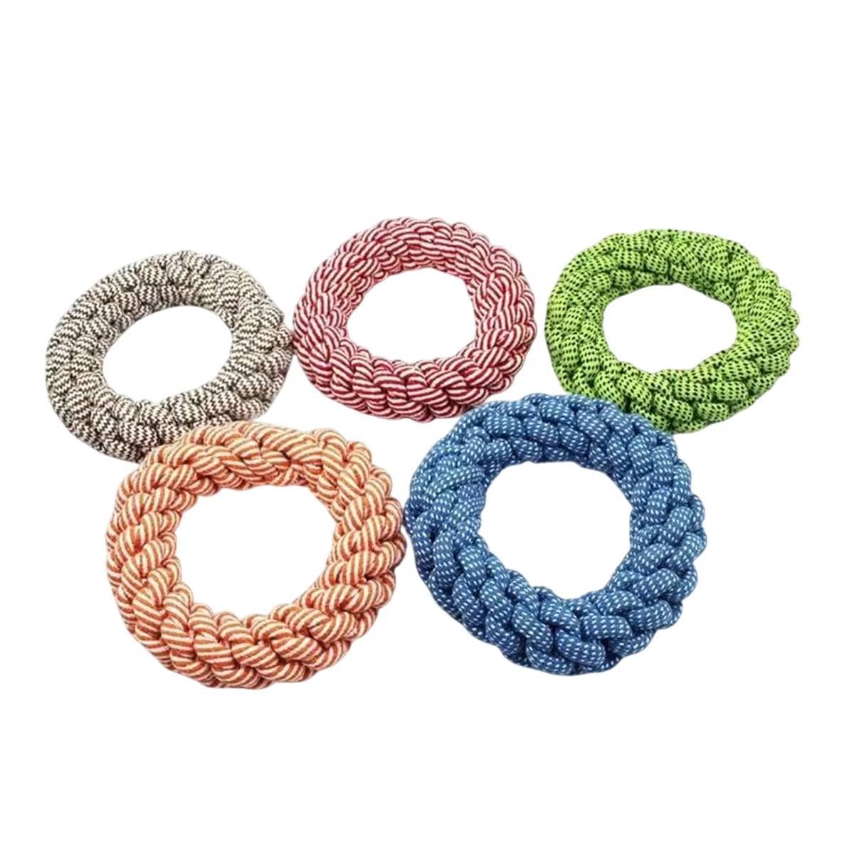 Braided Rope Pet Chew Ring - 1 Piece, Random Colour - view 2