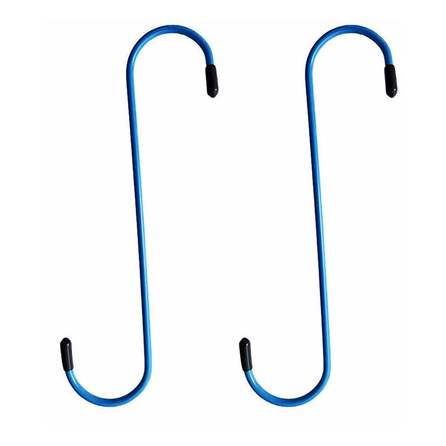 Brake Caliper Hooks, Steel S-Shaped, Pack of 2 - Blue