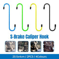 Brake Caliper Hooks, Steel S-Shaped, Pack of 2 - Blue - view 2