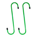 Brake Caliper Hooks, Steel S-Shaped, Pack of 2 - Green