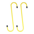Brake Caliper Hooks, Steel S-Shaped, Pack of 2 - Yellow