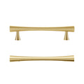 Brass Cabinet Handle, 128 mm Hole Spacing - Gold, 168 mm Long