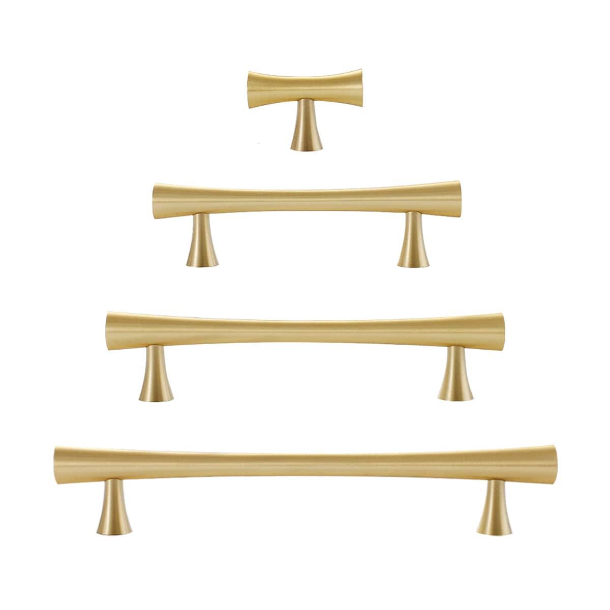 Brass Cabinet Handle, 128 mm Hole Spacing - Gold, 168 mm Long - view 3