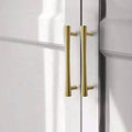 Brass Cabinet Handle, 128 mm Hole Spacing - Gold, 168 mm Long - view 5