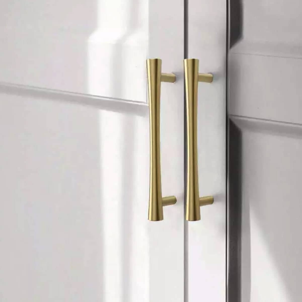 Brass Cabinet Handle, 128 mm Hole Spacing - Gold, 168 mm Long - view 5