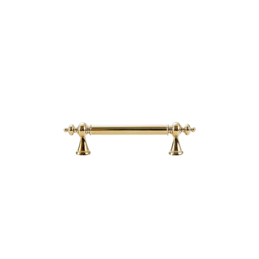 Brass Cabinet Handle - Gold, 96 mm Hole Spacing, 137 mm Long