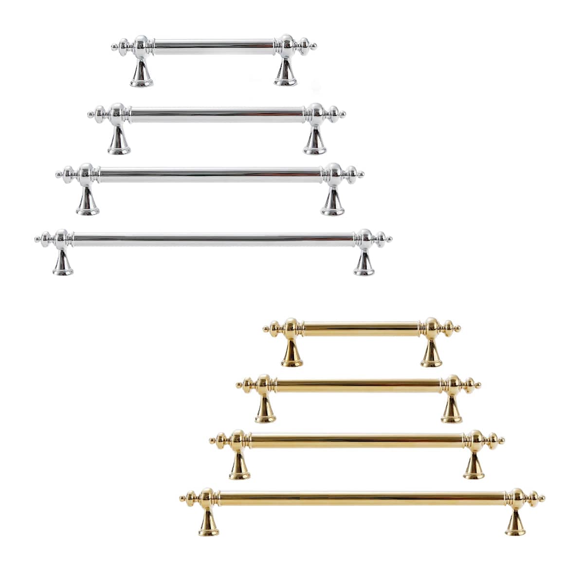 Brass Cabinet Handle - Gold, 96 mm Hole Spacing, 137 mm Long - view 3