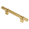 Brass Cabinet Handle, Knurled Gold Finish - 29 cm