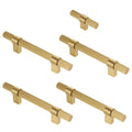Brass Cabinet Handle, Knurled Gold Finish - 29 cm - view 3