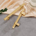 Brass Cabinet Handle, Knurled Gold Finish - 29 cm - view 5