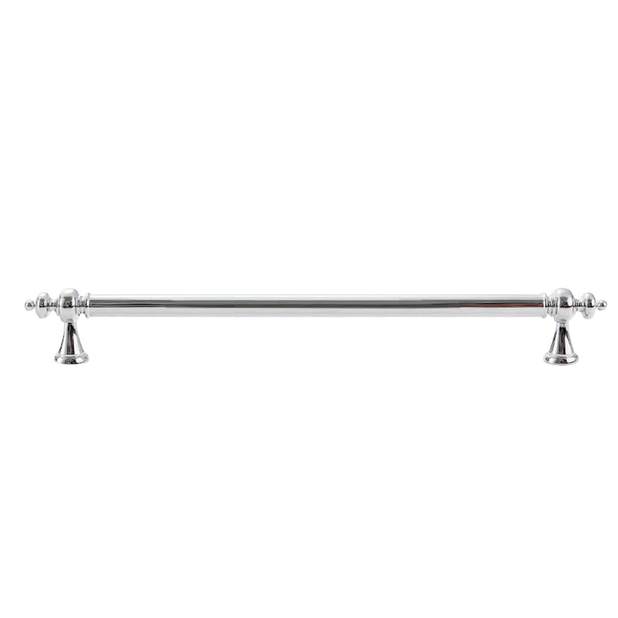 Brass Cabinet Handle - Silver, 224 mm Hole Spacing, 266 mm Long