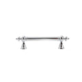Brass Cabinet Handle - Silver, 96 mm Hole Spacing, 137 mm Long