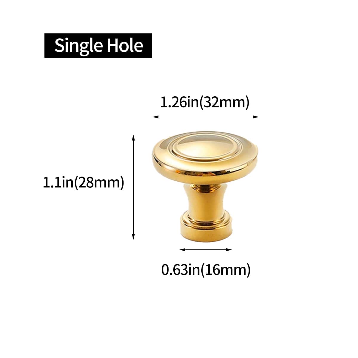 Brass Cabinet Handle, Vintage Gold - 96mm Hole Spacing - view 5