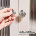 Brass Cabinet Knob, Silver Lattice Pattern - Style B - view 5