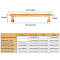 Brass Cabinet Pull Handle - 30 mm Hole Spacing - view 4