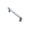 Brass Drawer Pull Handle, 128 mm Hole Spacing - Silver