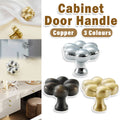 Brass Flower Cabinet Knob for Wardrobes and Drawers - Brushed Brass - view 2