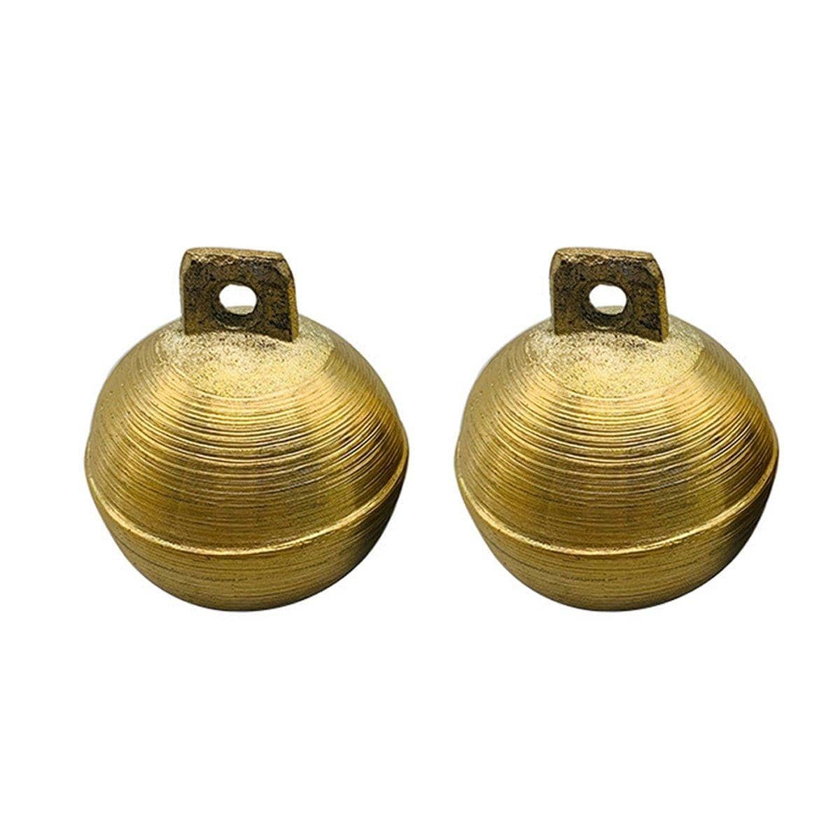 Brass Grazing Bells for Cows, Sheep, Horses and Dogs, Pack of 2 - Size S (3.8 cm)