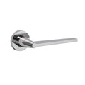 Brass Indoor Door Lever Lock Set for Bedroom - Silver
