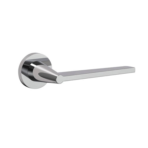 Brass Indoor Door Lever Lock Set for Bedroom - Silver