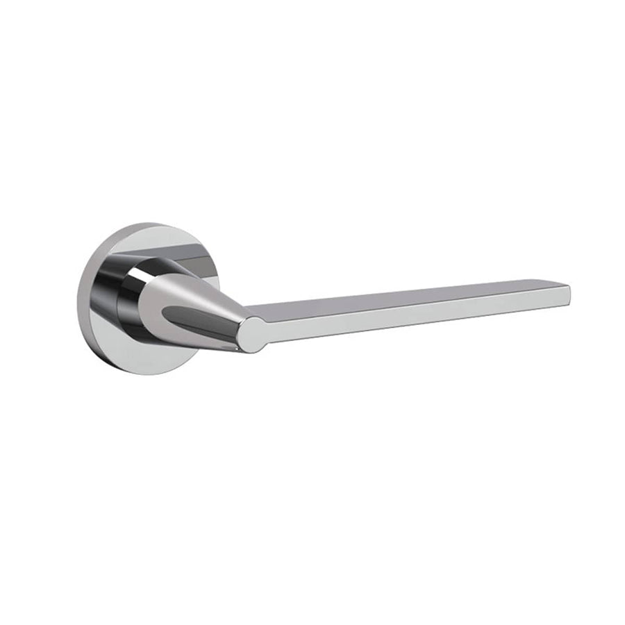 Brass Indoor Door Lever Lock Set for Bedroom - Silver