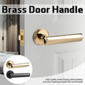 Brass Interior Door Handle Lock Set - Black - view 2