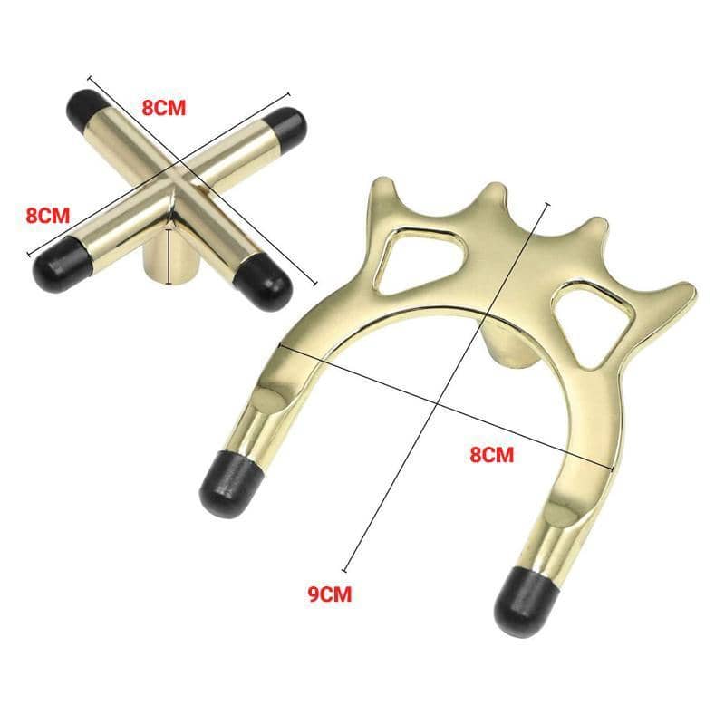 Brass Pool Snooker Billiard Cue Rest Set, Cross and Spider Jigger, Pack of 2 - view 3
