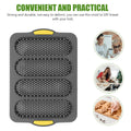 Bread Baking Tray, Four Oval Compartments, Non-Stick, 33.5 x 23.5 cm