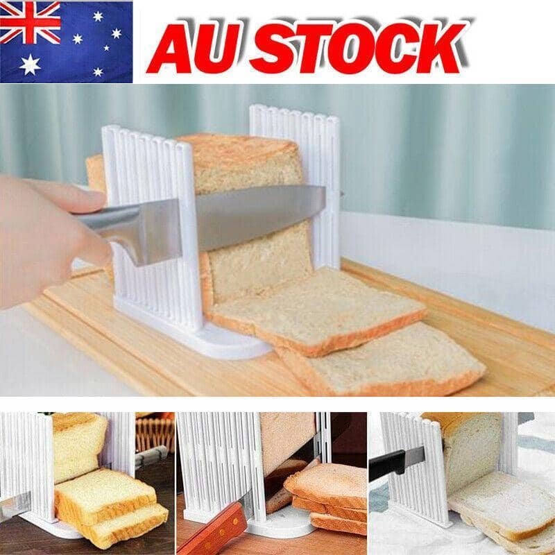 Bread Slicer Guide for Toast and Sandwiches, Foldable, 1 cm or 2 cm Slices
