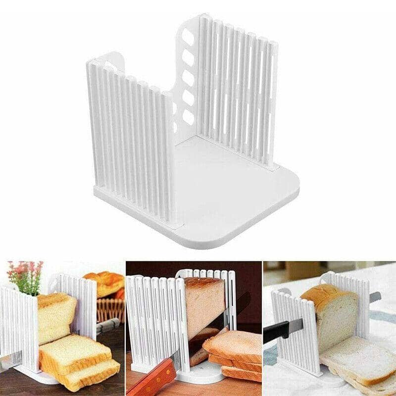 Bread Slicer Guide for Toast and Sandwiches, Foldable, 1 cm or 2 cm Slices - view 3
