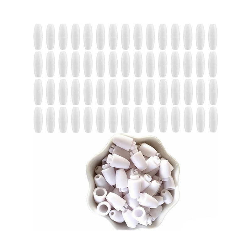 Breakaway Plastic Clasps for Silicone Bead Necklace Lanyard - White, Pack of 20