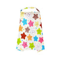 Breastfeeding Nursing Cover Scarf, 100 x 70 cm - Smiling Stars Print