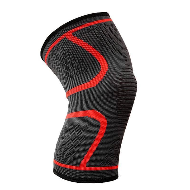 Breathable 3D Weave Knee Support Brace Sleeve - Red, Size M (35-41 cm)