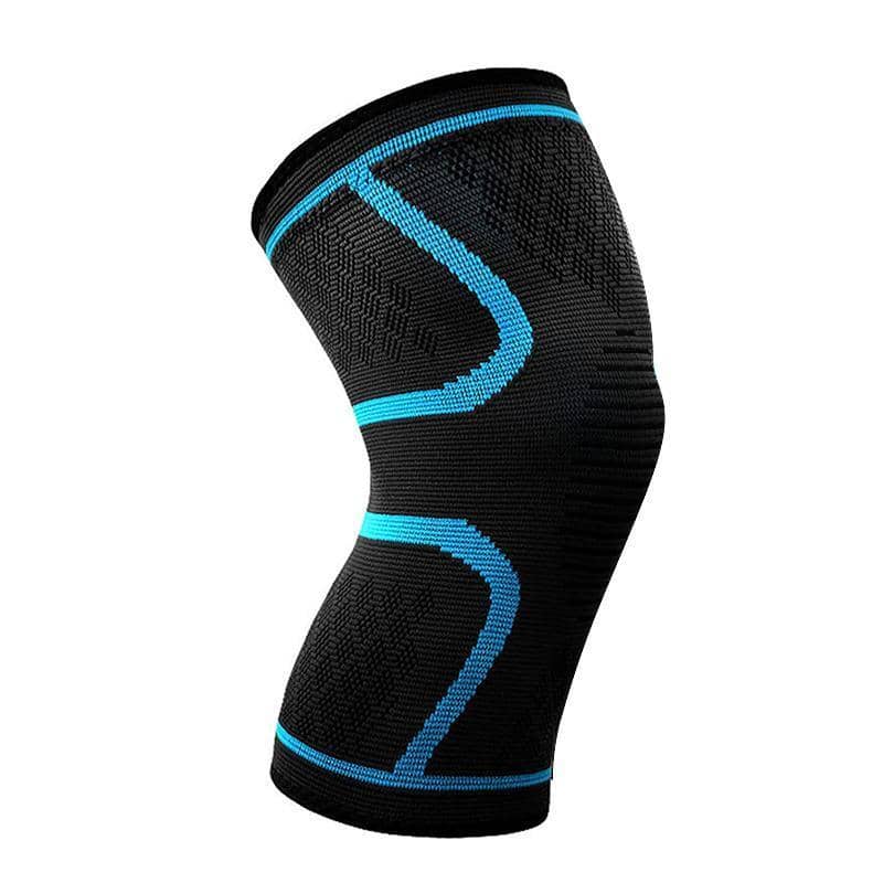Breathable 3D Weaving Knee Support Brace Sleeve - Blue, Size XL (48-55 cm)