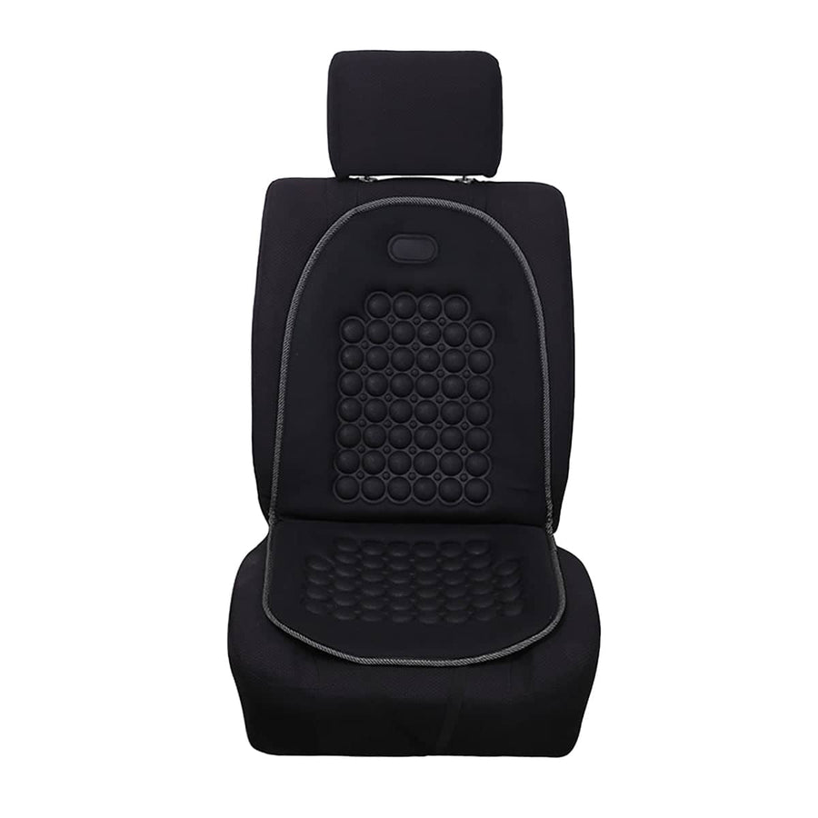 Breathable Car Seat Cushion with Raised Massage Bumps - Black