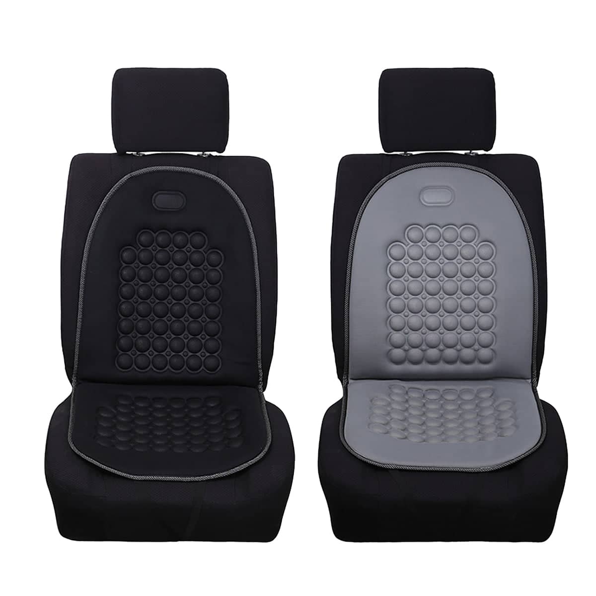 Breathable Car Seat Cushion with Raised Massage Bumps - Black - view 3