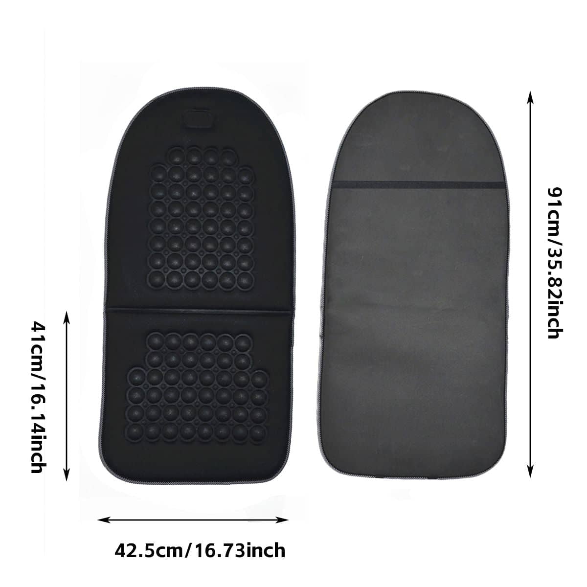 Breathable Car Seat Cushion with Raised Massage Bumps - Black - view 4