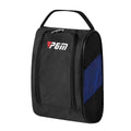 Breathable Golf Shoe Bag with Double Zip and Mesh Side Panel - Blue