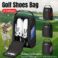 Breathable Golf Shoe Bag with Double Zip and Mesh Side Panel - Blue - view 2