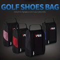 Breathable Golf Shoe Bag with Double Zip and Mesh Side Panel - Blue - view 5