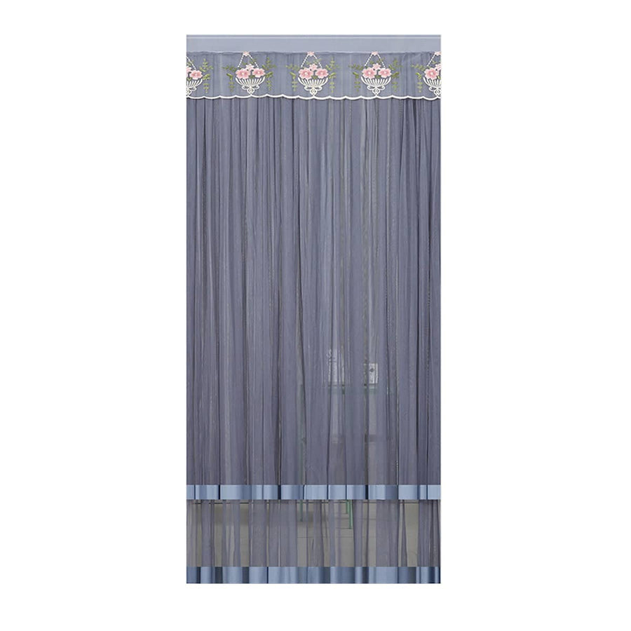 Breathable Insect Proof Door Curtain Lace Mesh - Grey