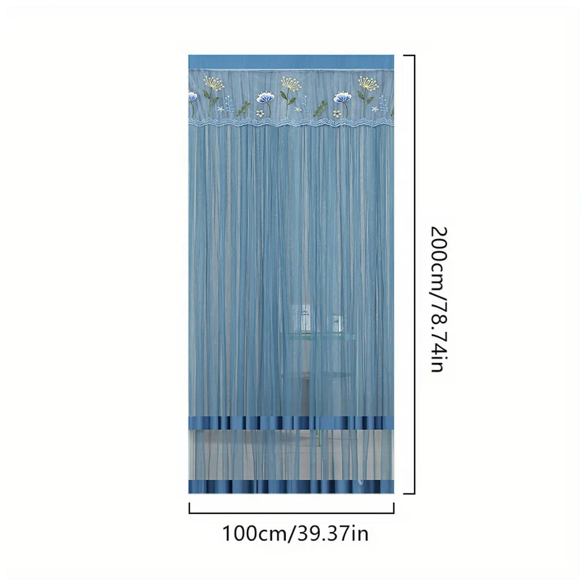 Breathable Insect Proof Door Curtain Lace Mesh - Grey - view 4