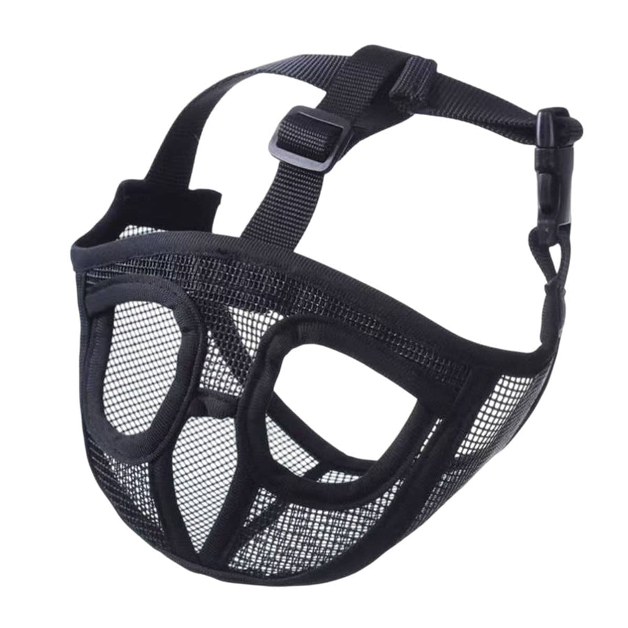 Breathable Mesh Dog Muzzle for Short Snout Dogs - Size M (Neck 46-56 cm)