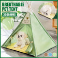 Breathable Mesh Dog Tent Kennel for Small Dogs and Cats Spring Summer Pet Bed - Blue - view 2